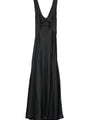 Reine Black Satin Maxi Dress
