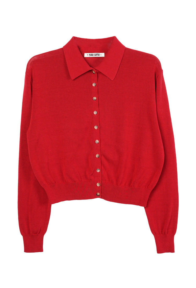 【レッド】sheer cardigan Palma Ruby Sheer Cardigan – Ciao Lucia