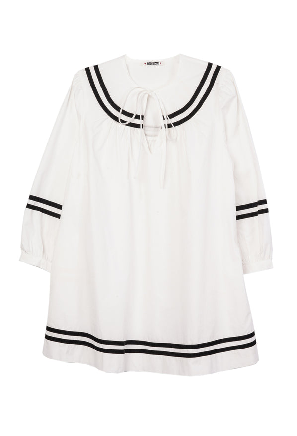 Palina White Cotton Dress