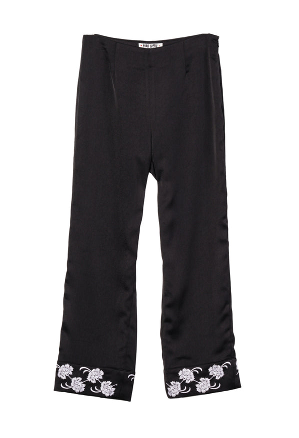 Gilly Black Satin Pant