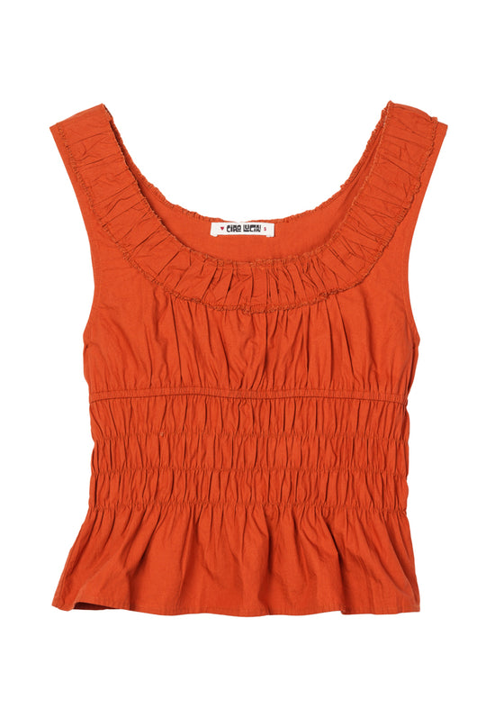 Louisa Terracotta Cotton Top