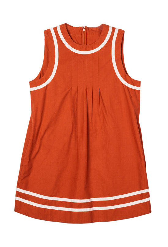 Ebba Terracotta Cotton Dress