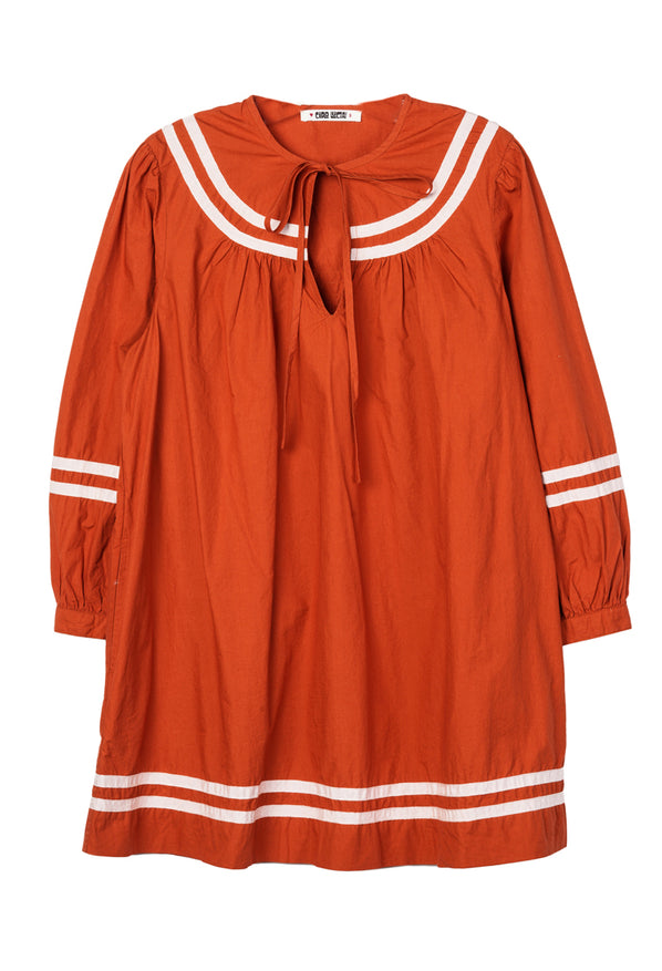 Palina Terracotta Cotton Dress