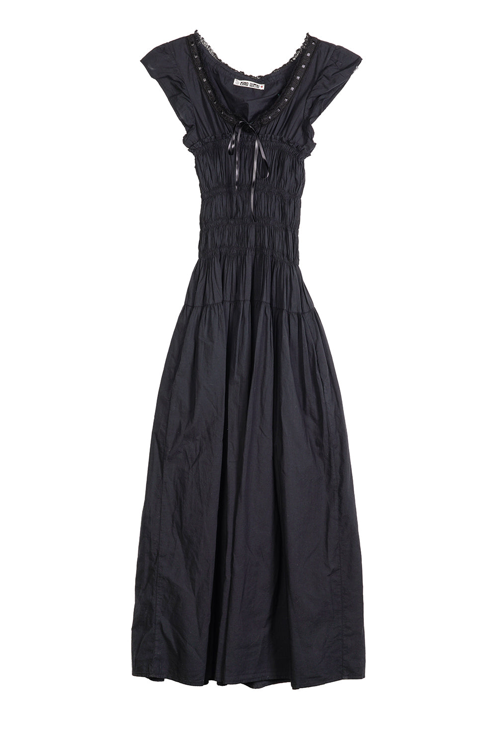 Lauretta Dress Black Cotton Voile