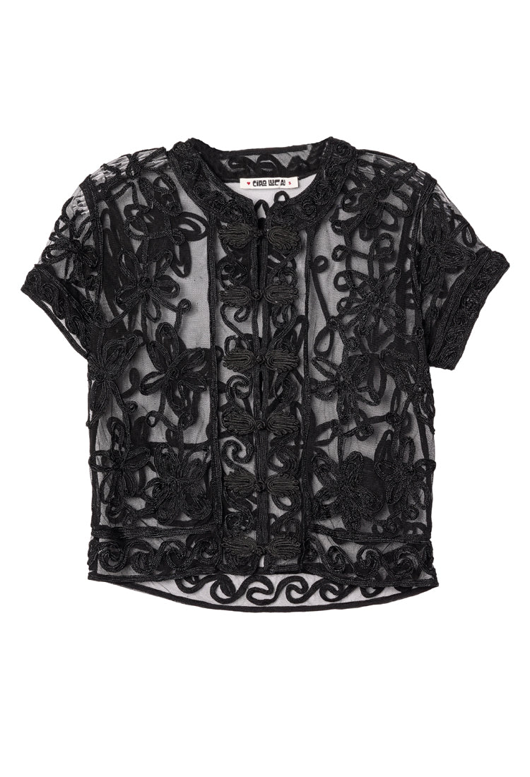 Nikola Black Soutache Top – Ciao Lucia