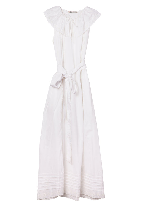 Sua White Embroidered Cotton Dress