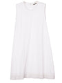 Ebba White Embroidered Cotton Dress