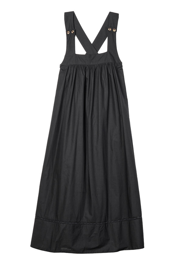 Laura Black Cotton Dress