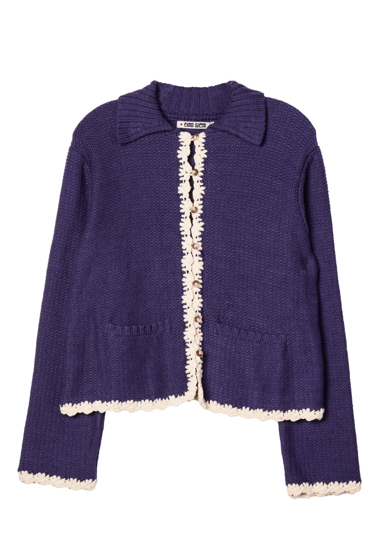 chimala（チマラ）| RACHEL KNIT OPEN JACKET Reyla Midnight Knit Jacket – Ciao Lucia