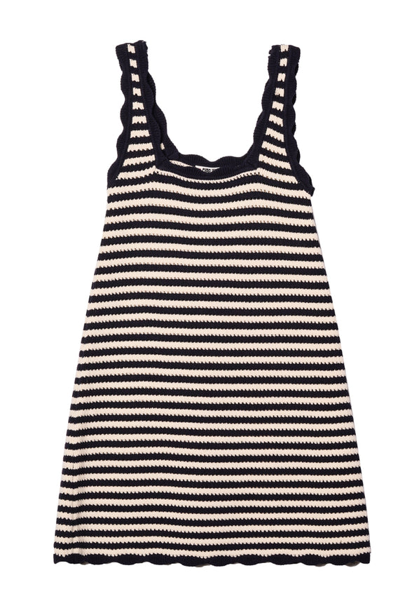 Domeka Navy Stripe Knit Dress