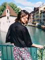 Cezanne Top Black Cotton Voile