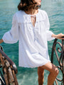 Jonita White Cotton Voile Dress