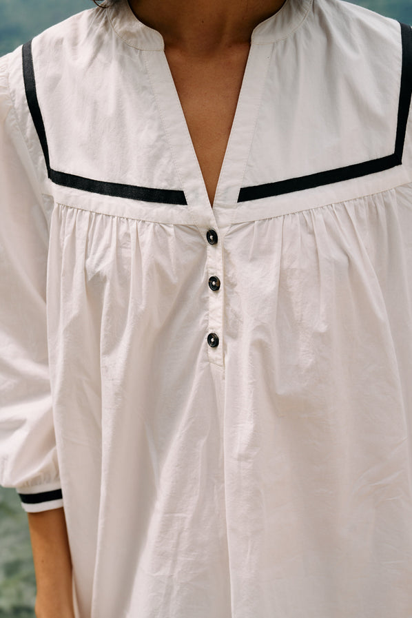 Helena Dress White Cotton Poplin