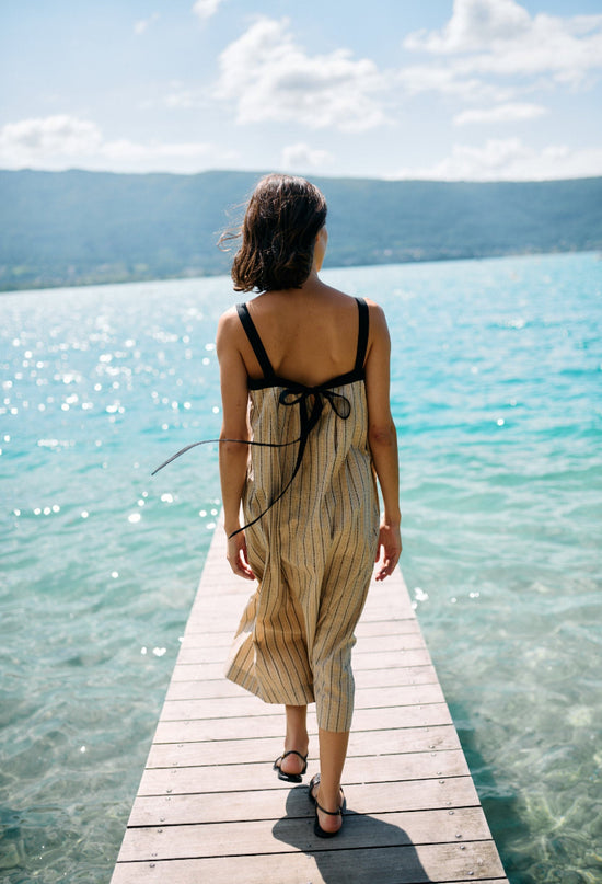 Eldrid Dress Dune Yarn-Dyed Cotton