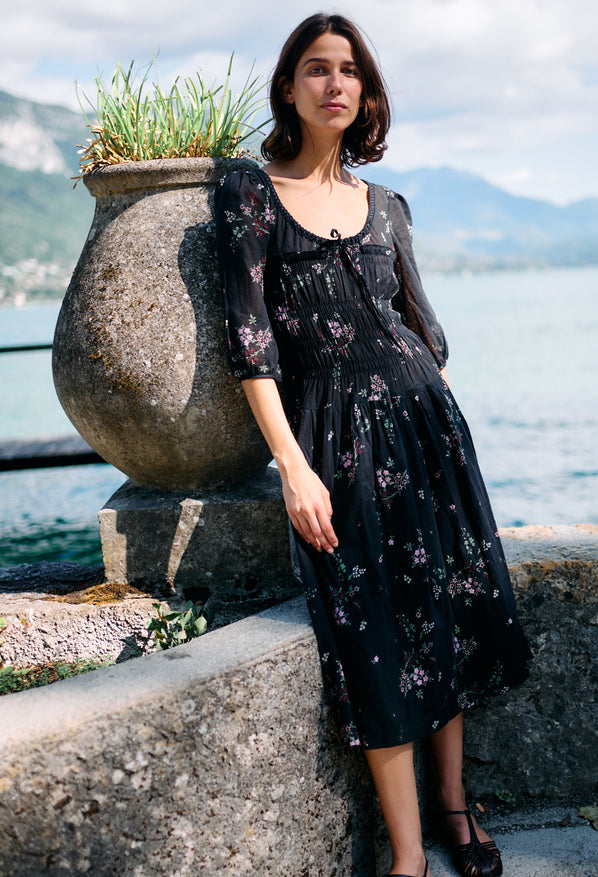 Andrine Dress Wildflower Print Cotton Voile – Ciao Lucia Andrine Dress Wildflower Print Cotton Voile – Ciao Lucia