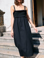 Dalla Dress Black Cotton Voile