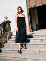 Dalla Dress Black Cotton Voile
