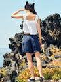 Izabel White Cotton Sleeveless Top