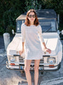 Inessa White Crochet Knits Dress