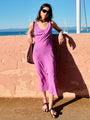 Leticia Orchid Satin Dress