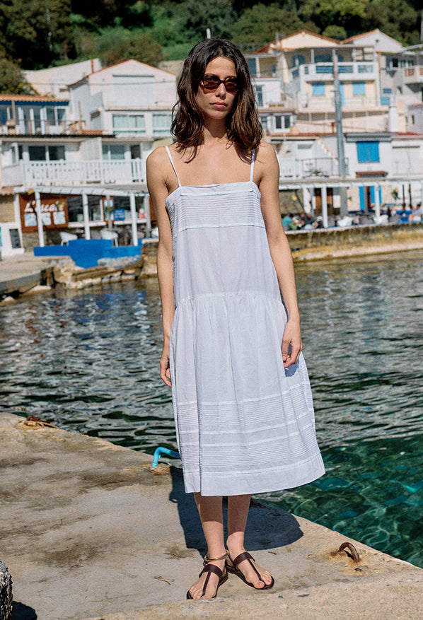 Katy White Cotton Voile Dress
