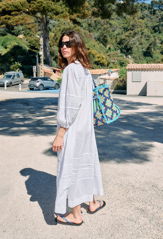 Ingrid White Cotton Voile Dress