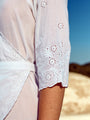 Lilou White Cotton Wrap Midi Dress