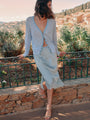 Petrea Bleu Silk Skirt
