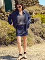 Oskar Navy Twill Mini Skirt