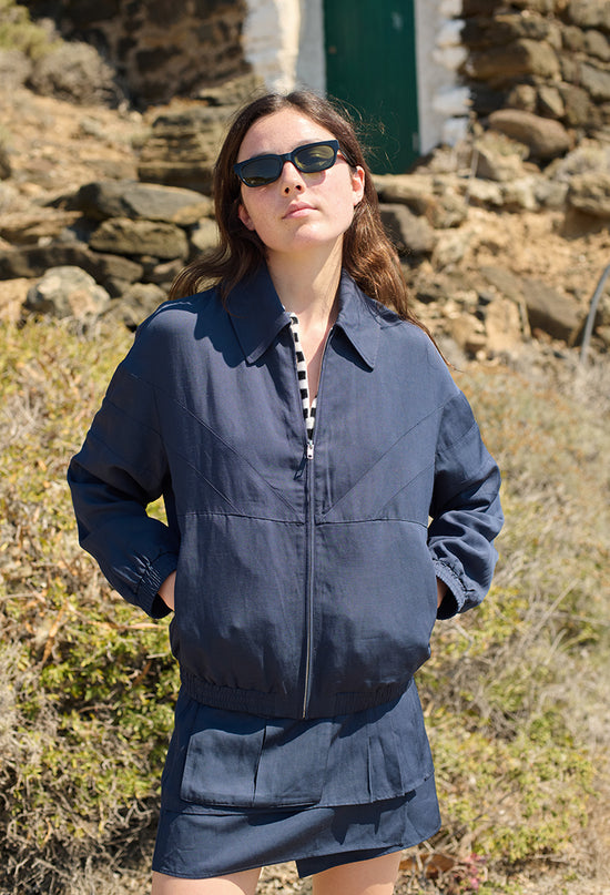 Gabriel Navy Twill Jacket