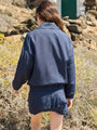 Oskar Navy Twill Mini Skirt