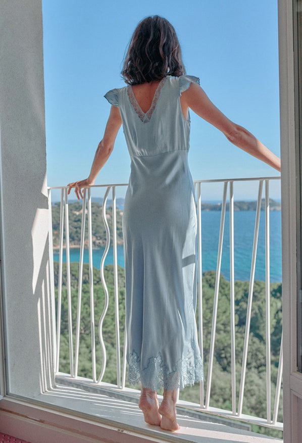 Isol Bleu Silk Dress