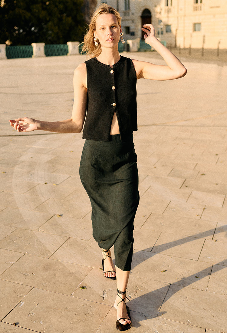 Borgia Black Linen Skirt – Ciao Lucia
