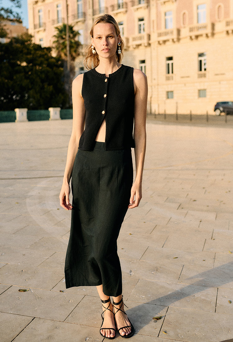 Borgia Black Linen Skirt – Ciao Lucia