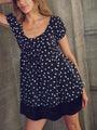 Hannele Dupioni Dot Dress