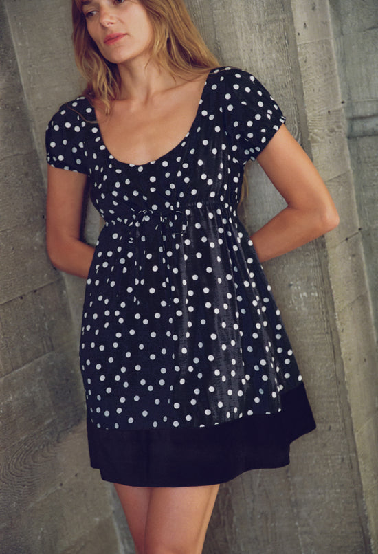 Hannele Dupioni Dot Dress