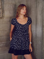 Hannele Dupioni Dot Dress