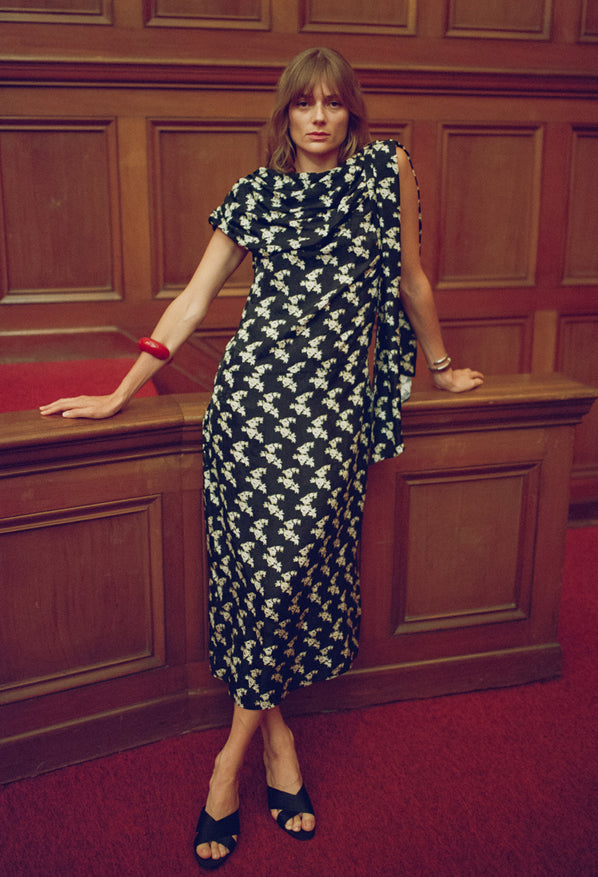 Lya Jasmine Jacquard Silk Dress