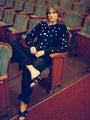 Deo Mirrored Cotton Cardigan Black