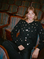 Deo Mirrored Cotton Cardigan Black