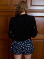 Gearda Embroidered Alpaca Pullover Black