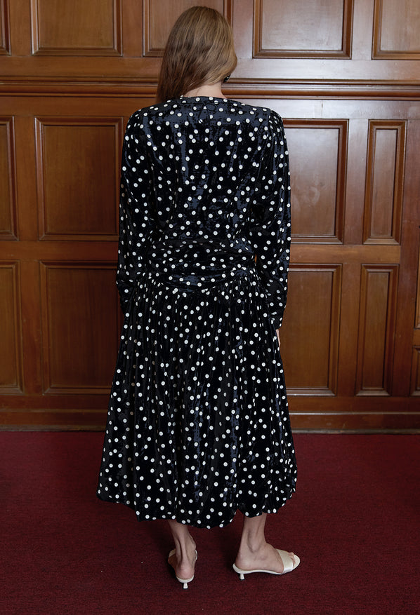 Hilla Dupioni Dot Skirt
