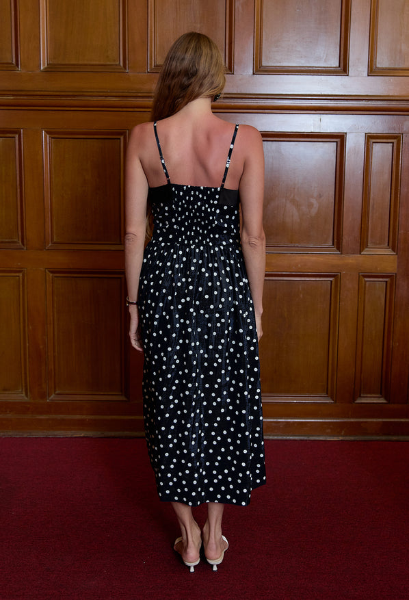 Anneli Dupioni Dot Dress