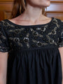 Elea Embellished Cotton Dress Black