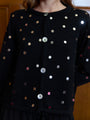 Deo Mirrored Cotton Cardigan Black