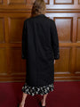 Olympe Embellished Cotton Coat Black