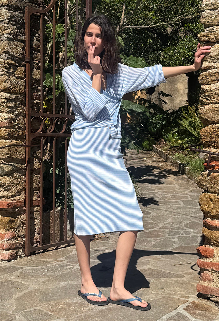 Jorgie Periwinkle Sheer Knit Cardigan – Ciao Lucia