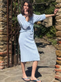 Faye Periwinkle Sheer Knit Skirt