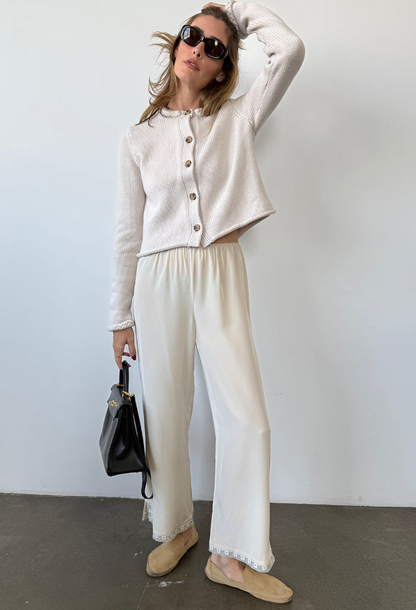 Dita Pant Ivory Silk