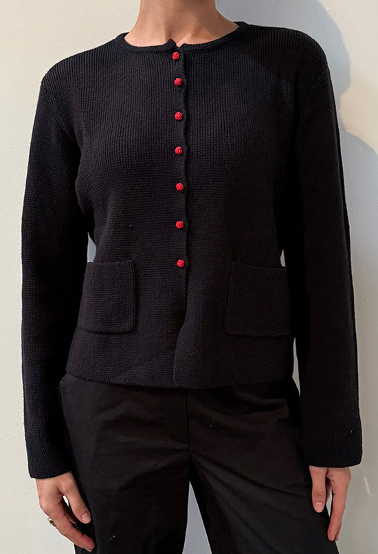 Silja Cotton Cardigan Black